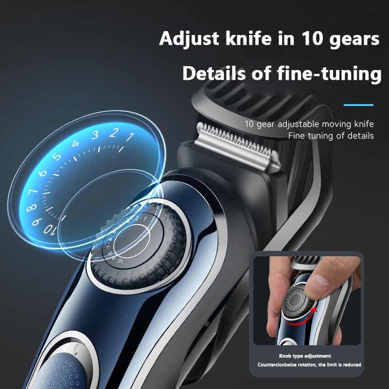 Kemei KM-1256 Hair Clipper Electric Wireless Trimmer Rechargeable