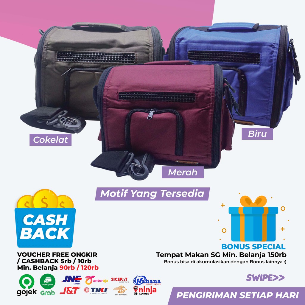 ADEWAP GLIDER Tas Travel Cage Curve Sugar Glider + Kandang