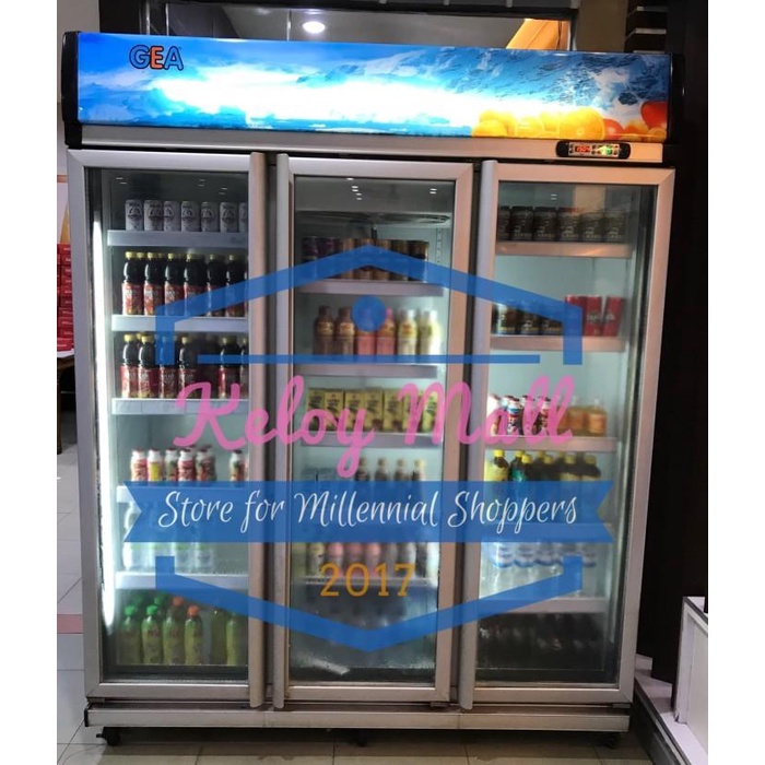 Toples Showcase Chiller Minuman Gea 3 Pintu Cooler Expo-1500