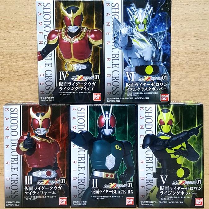 SHODO-XX Kamen Rider 01 [5/SET] BLACK RX Kuuga Zero-One Metal Cluster