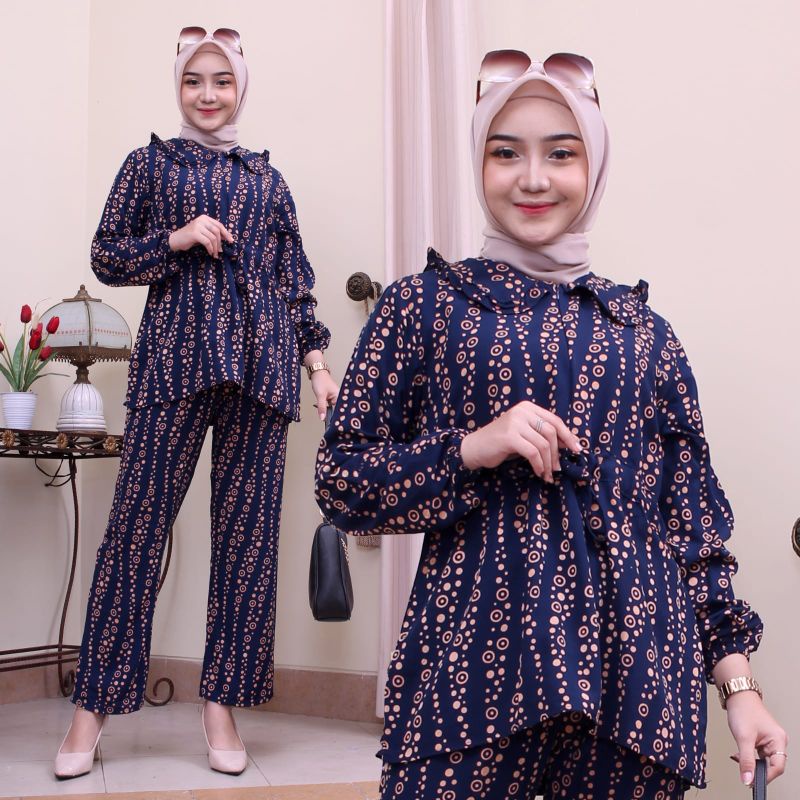 [BISA COD]Setelan Rayon Lengan Panjang Harga Grosir