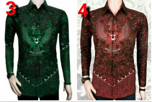 Batik Garuda Kemeja Nusantara Atasan Batik Pancasila