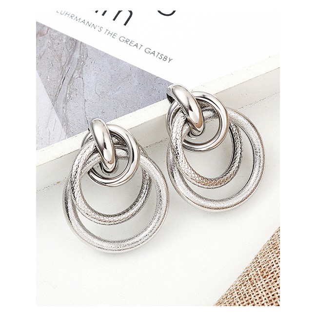 LRC Anting Tusuk Fashion K Dragonscale Road Earrings Y61840