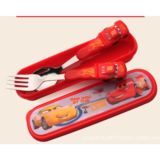 DISNEY ORIGINAL spoon fork set dengan kotak DM2361