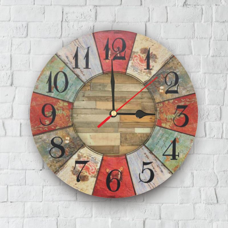 Jam Dinding Shabby Chic / Wall Clock dengan Design unik-JS13