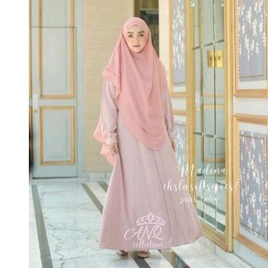 GAMIS NATASYA MADINA JASMIN ANQ COLLECTION ITYCREPE JERSEY MIX CERUTY PREMIUM DRESS PESTA SIZE JUMBO