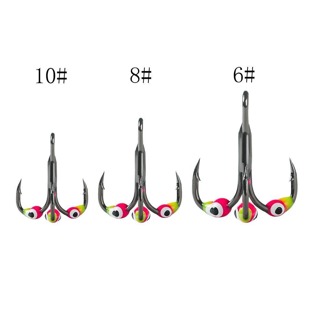 Atasan 5pcs6# 8# 10# Ice Kail Pancing Tahan Lama Musim Dingin6# 8# 10# Baja Karbon