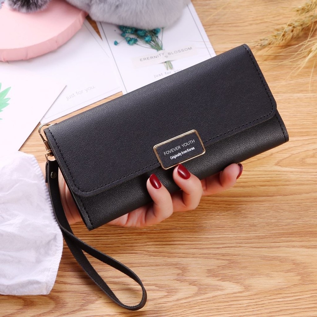 ♥TMALL88♥ Dompet Panjang Wanita Dompet Wanita Panjang dengan Tali Pendek Import AK1006