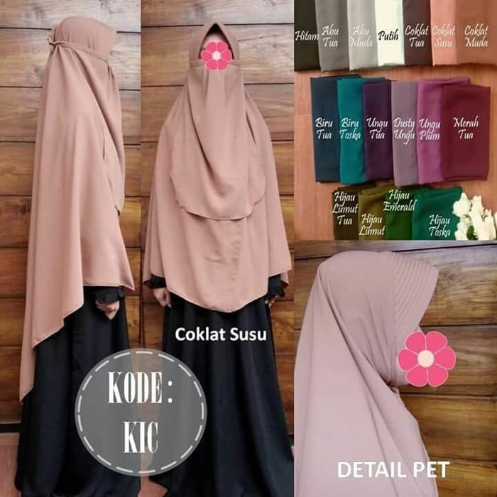 jilbab / kerudung / hijab instan segiempat pet cadar tali