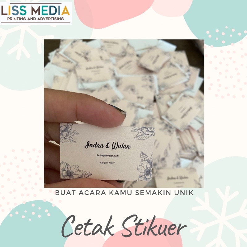 

stiker air minum / stiker acara / stiker ukuran 5x3cm
