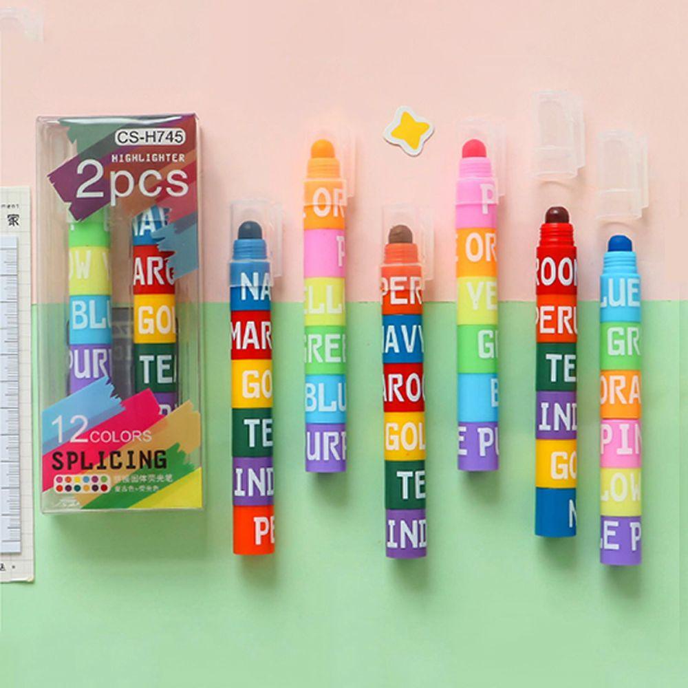 [Elegan] Stabilo Spidol Stackable 6in1 Graffiti Jahitan Warna-Warni Crayon Painting Bolpen