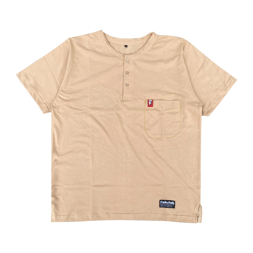 Fakelab Tshirt Koko Semua Warna / Baju Muslim Kaos Kerah Sanghai / Hitam Hijau Biru Putih Coklat Khaki-Khaki