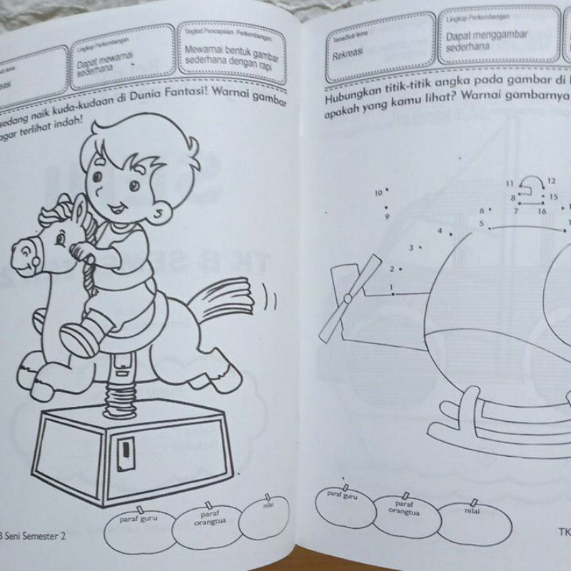 Buku Belajar Pengembangan Kemampuan Seni TK B