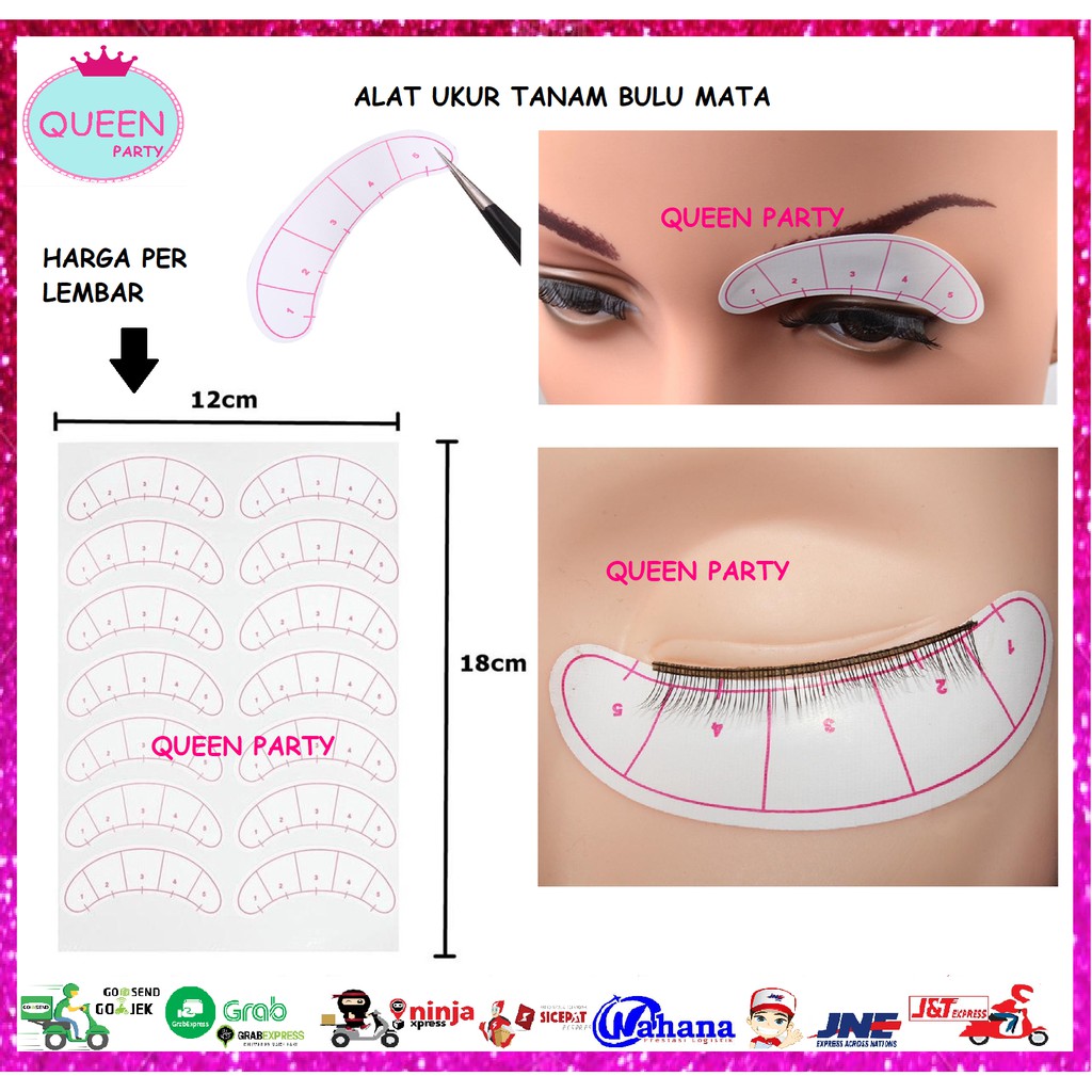 ALAT PASANG BULU MATA UNTUK BELAJAR TANAM BULU MATA EYELASH EXTENSION DENGAN UKURAN PENGGARIS
