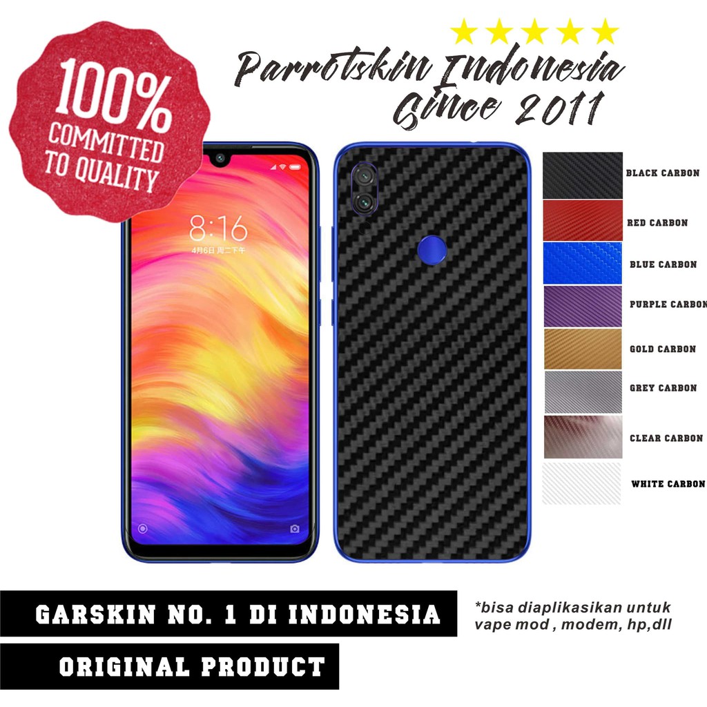 Vivo s1 Skin Carbon Back Garskin Anti Gores