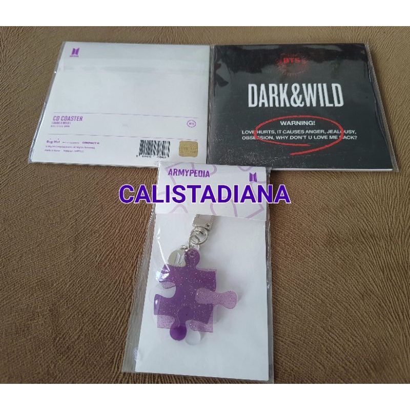 BTS ARMYPEDIA MERCH OFFICIAL CD COASTER KEYCHAIN.