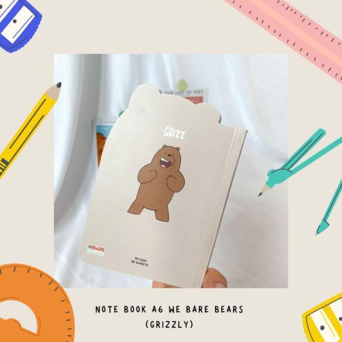 

Buku tulis a6 We BarebBears WBB notebook journal jurnal diary kecil lucu