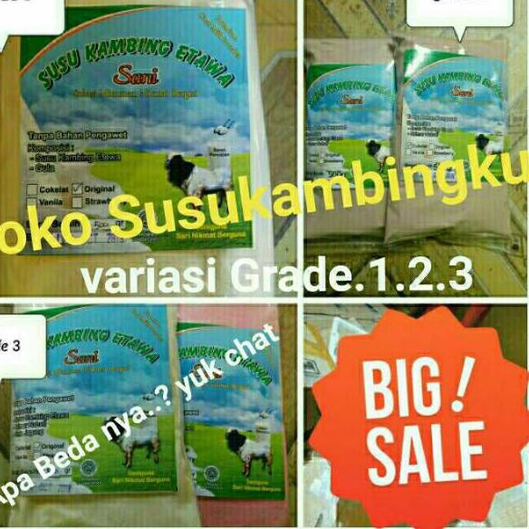 

ッ4TF Sale 1kg SUSU KAMBING ETAWA grade 1 2 3 aneka rasa susu kambing etawaku asli susu kambing etawa
