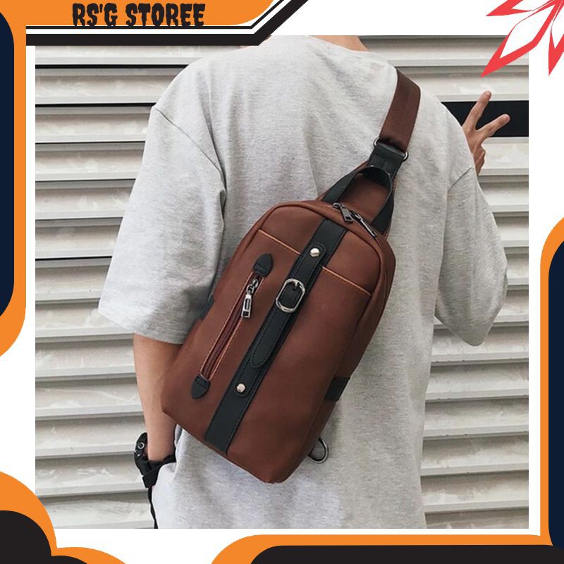 RG81 Tas Selempang Tas samping Tas cowok tas laki-laki Tas waanita Tas pria Tas cowok Tas perempuan