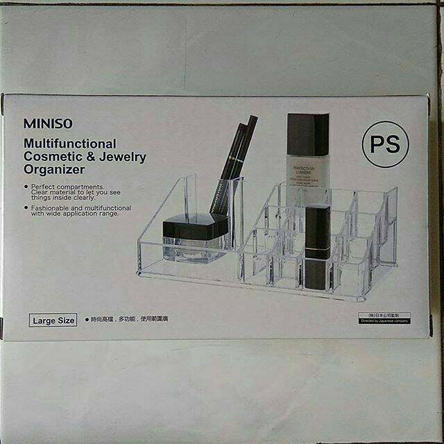 Miniso Multifuncional Cosmetic & Jewelry Organizer - Large (Acrylic)