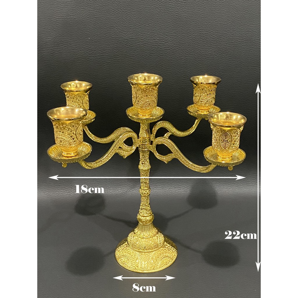 Hiasan Candle Holder Tempat Lilin Arab Warna Emas Bahan Hiasan Candle Holder Tempat Lilin Arab Warna Emas Bahan