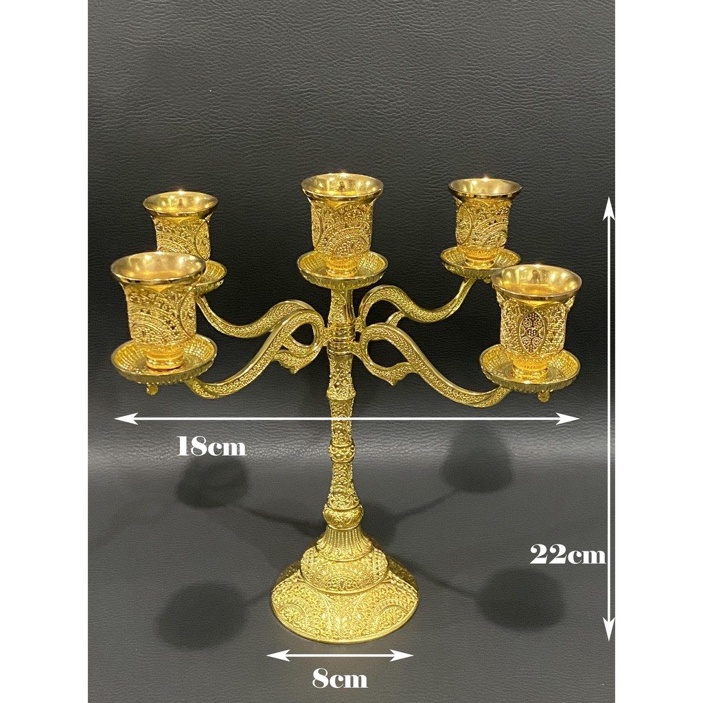  Hiasan  Candle Holder Tempat Lilin Arab Warna  Emas  Bahan 