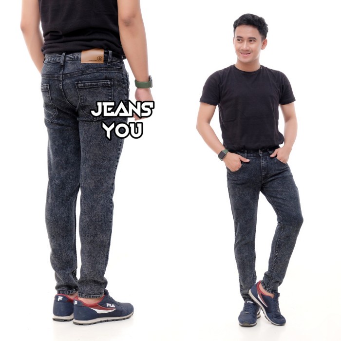 raamaa16 CELANA JEANS PANJANG PRIA SKINNY GREY ACID PREMIUM JEANS SNOW SANDWASH - SNOW ACID, 27 mrh