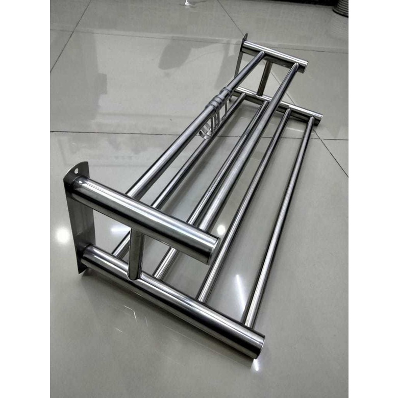 FUTAKO GANTUNGAN HANDUK / RAK HANDUK STAINLESS RACK TOWEL SUSUN SUS 304 PENGEMASAN TANPA BUBBLE WRAP