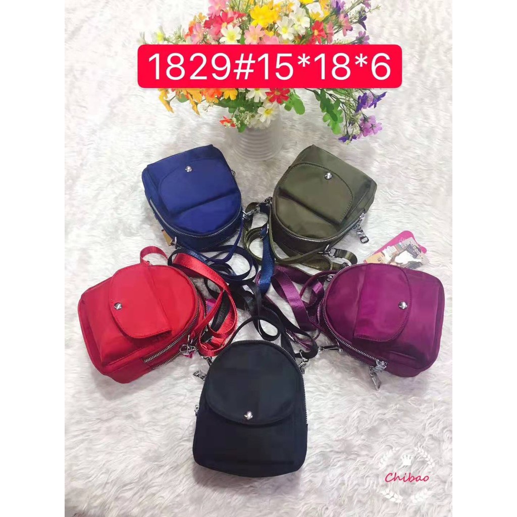 Tas Wanita Import Jinjing dan Selempang CHIBAO Mini CB1829 1829 Bahan Parasut Kualitas Super High Qu