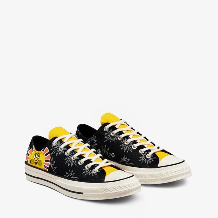 Converse 70s Ox Sunny Floral Black Amarillo Bold Mandarin