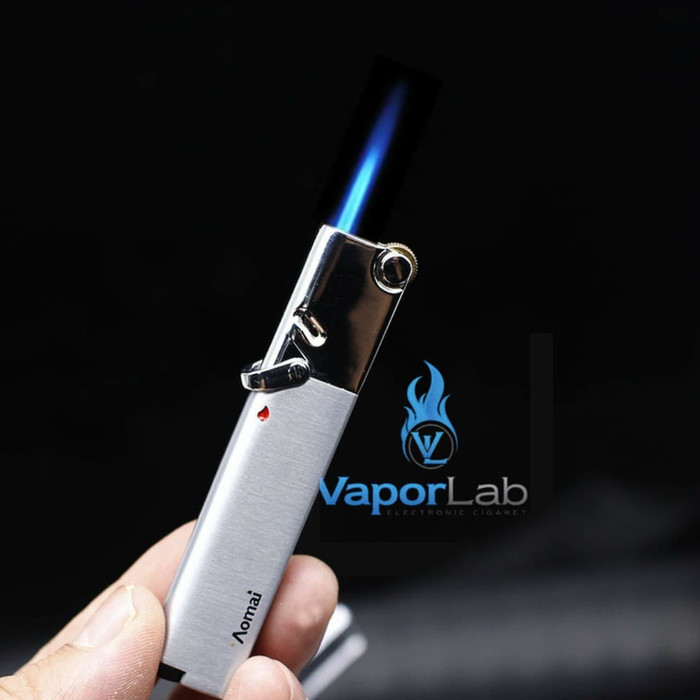 mancis korek api bara gas bisa isi ulang AOMAI torch lighter AM365 - 95116- Gold