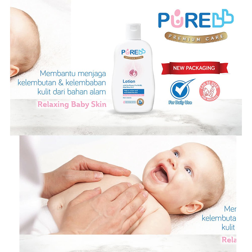 Pure Baby Lotion Premium Care 200mL Lotion Bayi