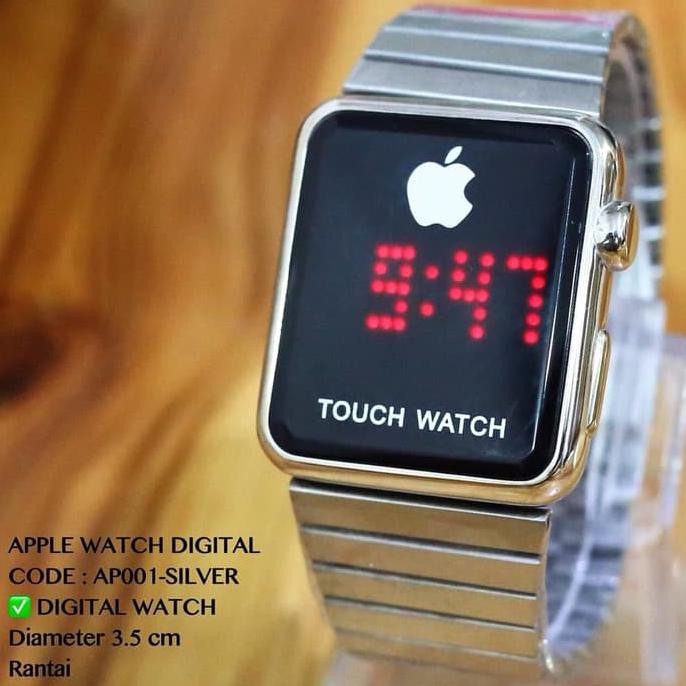 JAM TANGAN APPLE TOUCH WATCH DIGITAL LED STAINLEES RESTOCK