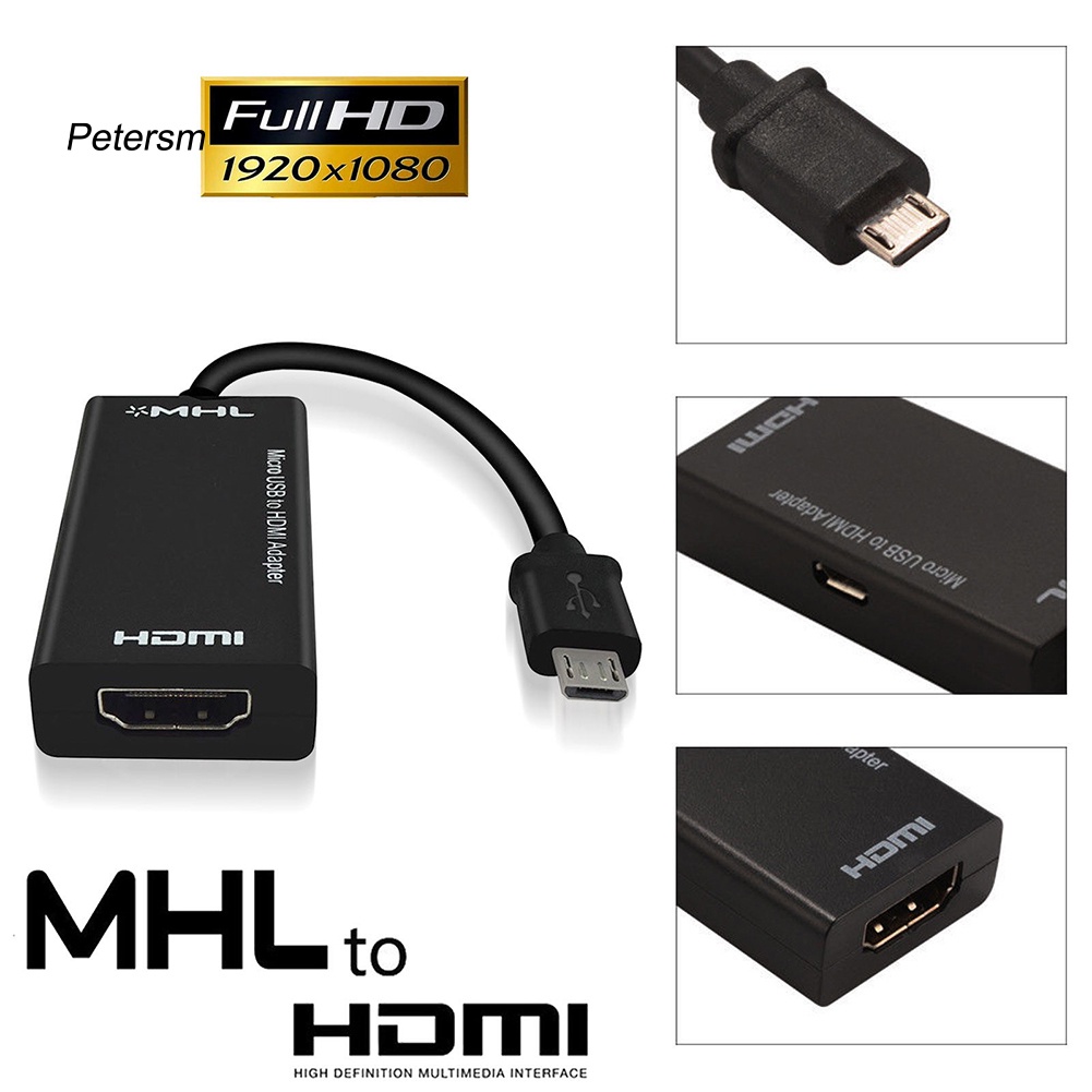 (Pt) S2 Mhl Adapter Konverter Micro Usb Ke Hdmi 1080p Untuk Android Samsung Huawei