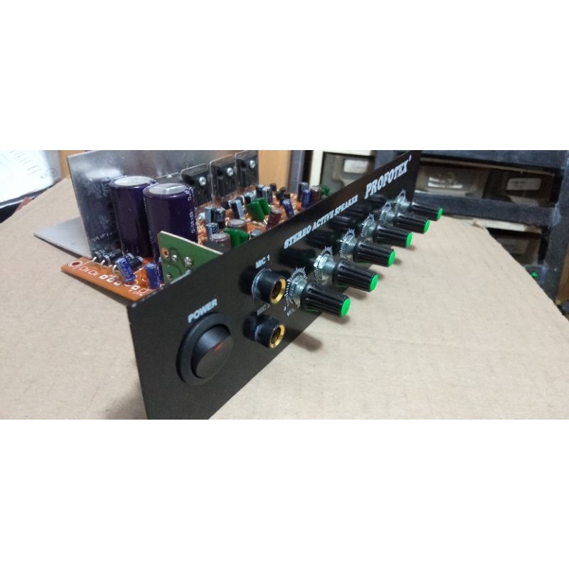cod rangkaian kit modul power amplifier speaker aktif stereo plus echo plus sub woofer profotex