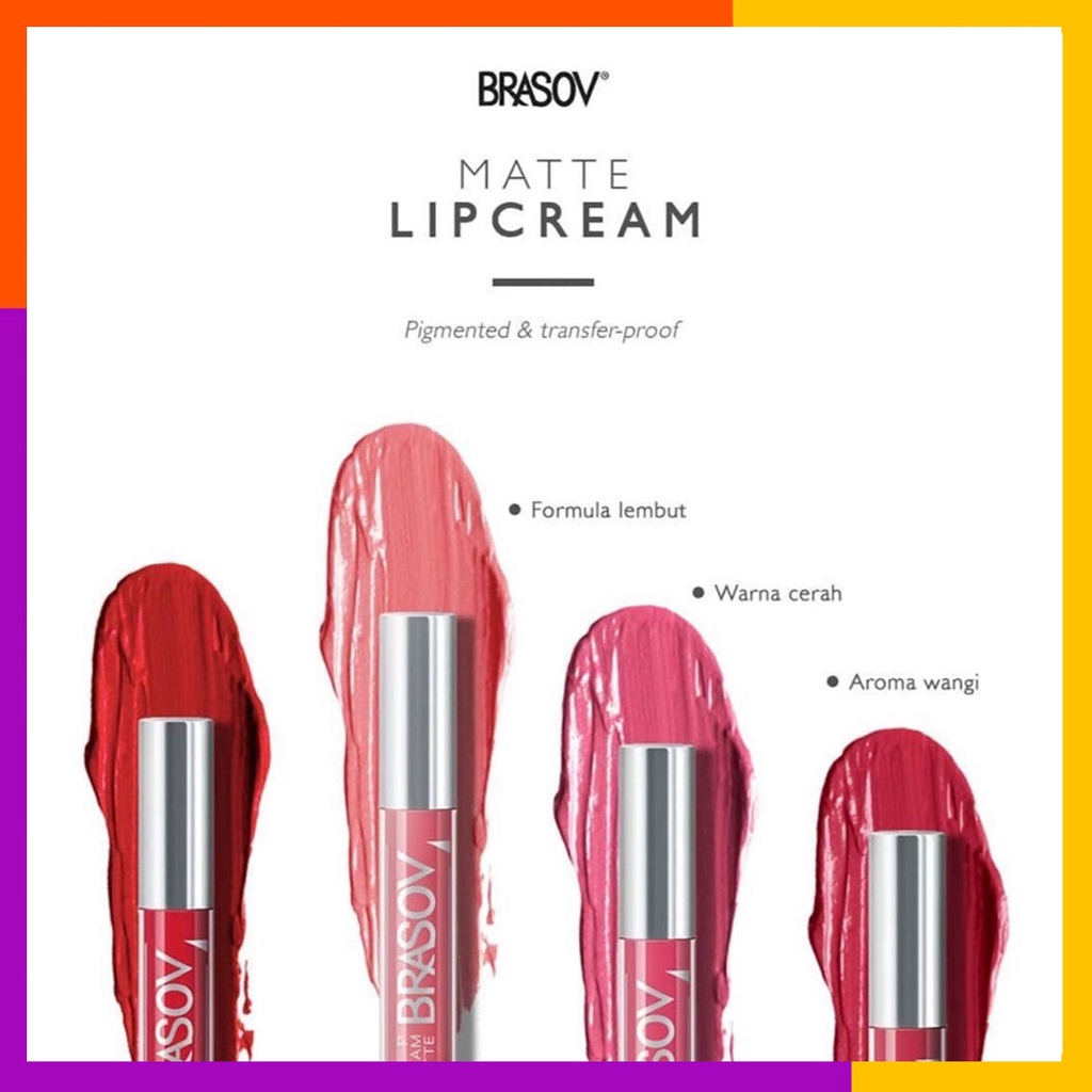 Brasov - Lip Cream Matte 6gr BPOM