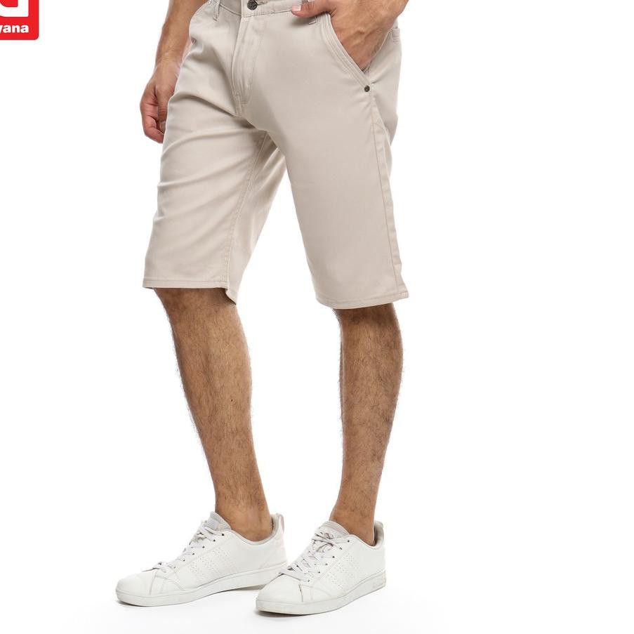 {DISKON} Ramayana - Ar89 Pakaian Pria Celana Chinos Pendek Beige 艾