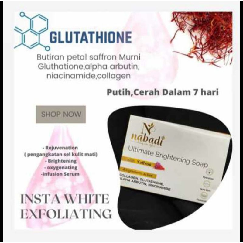 nabadi ultimate brightening soap 65gr / sabun pencerah / sabun pemutih badan /sabun pencerah badan