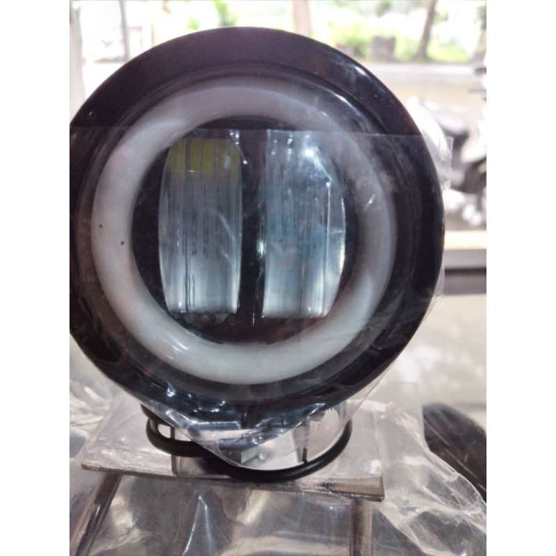 lampu tembak/Sorot dymaker 2led flash strobo super terang casing almu + breket plat king/byson
