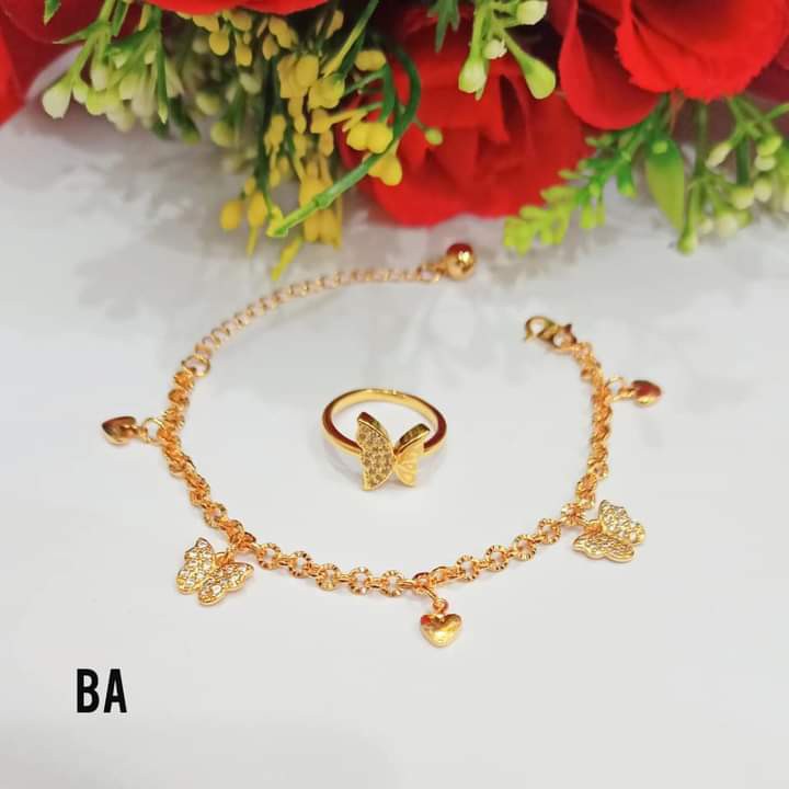 GELANG NURAI JURAI FREE CINCIN PERMATA ZIRCON GOLD PERHIASAN WANITA KASUAL MODERN (COD)