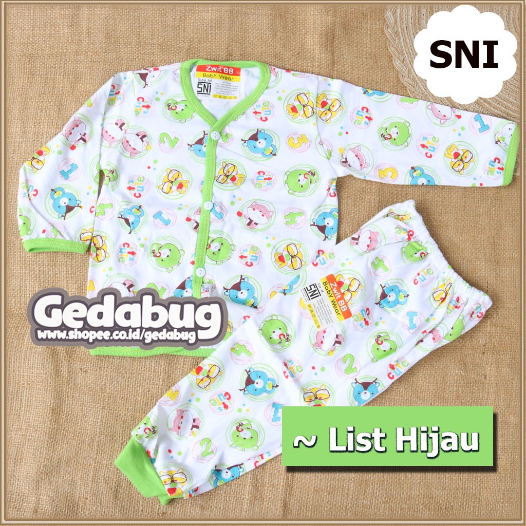 Setelan Zwit BB Panjang KANCING Baju Kancing PANJANG + Celana PANJANG Piyama bayi &amp; anak