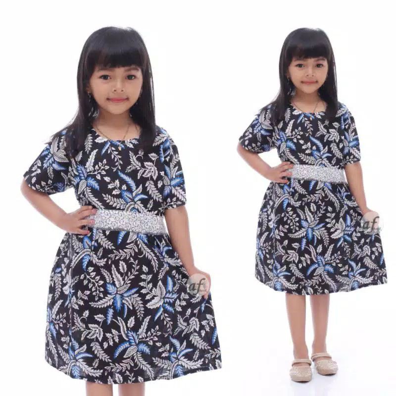 Dress batik Anak usia 2 sampai 10 Tahun - Motif batik bervariasi - batik Anak Harga