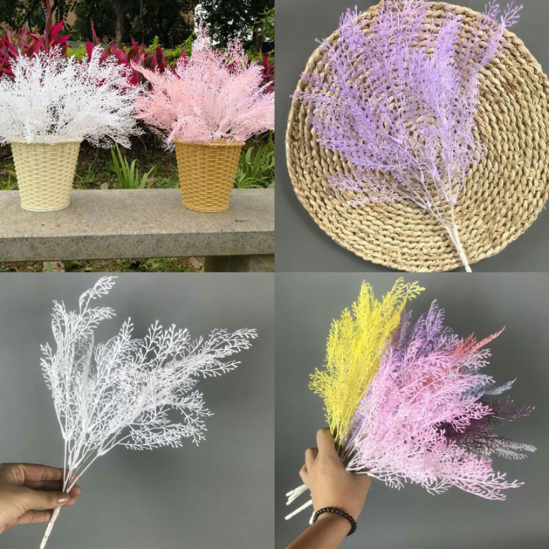 AKSESORIS DEKORASI RUMPUT CEMARA/BUNGA ARTIFICIAL/DAUN CEMARA ASPARAGUS/RUMPUT CEMARA PAKIS ARTIFICI