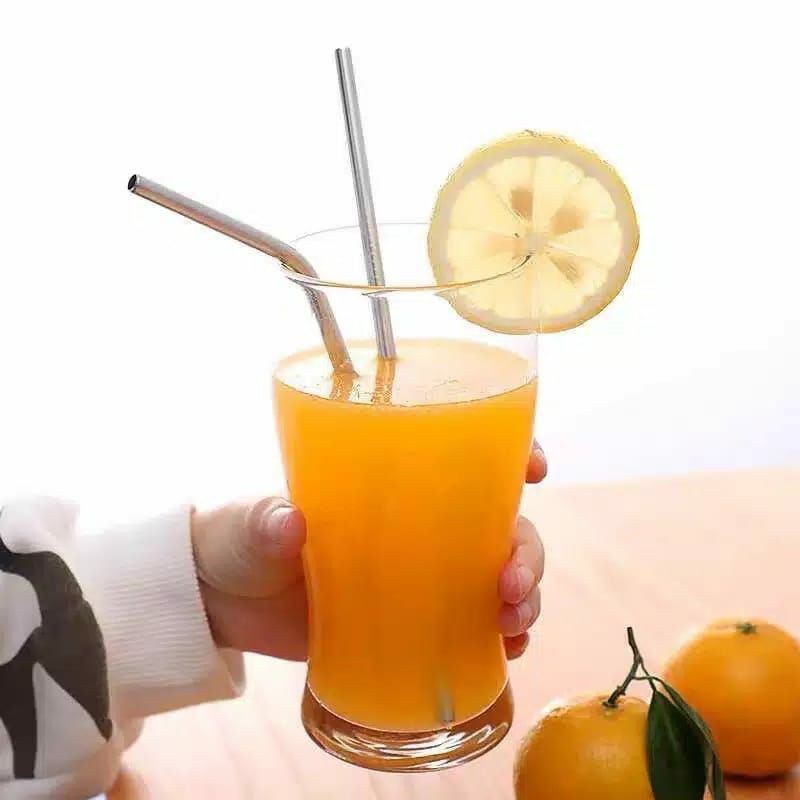 Reusable Stainless Straw Set 5 Sedotan Stainless Steel Set