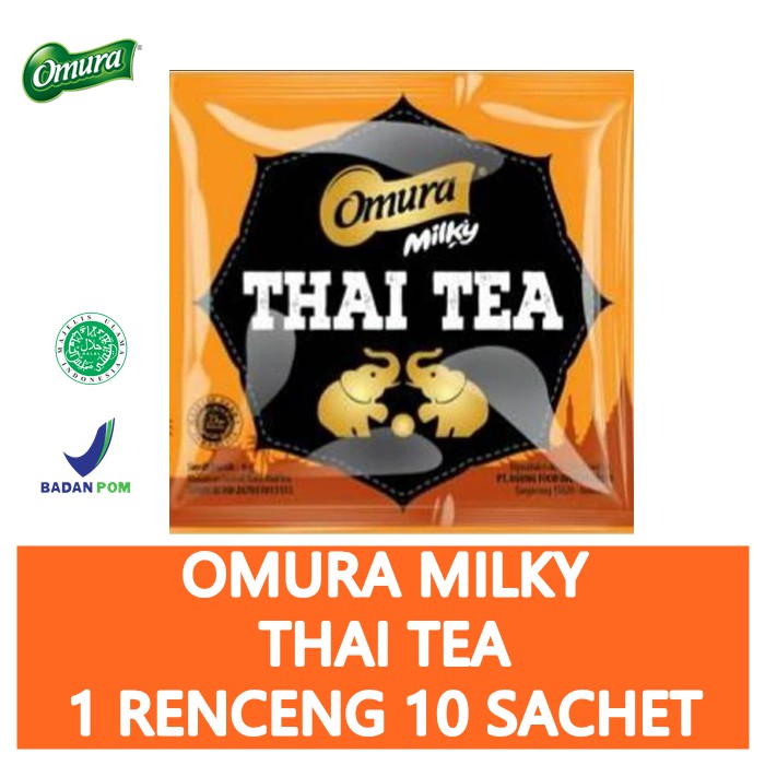 [MINUMAN SACHET] Powder Drink Omura Milky Rasa Thai Tea (1 Renceng)