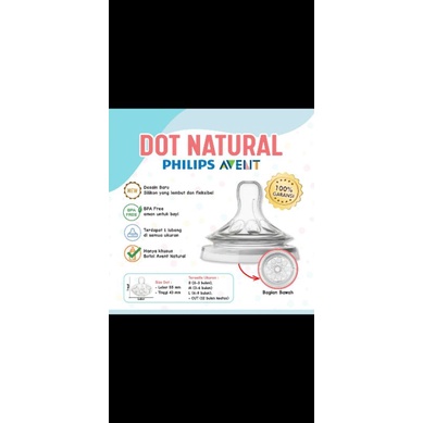 DOT PHILIPS AVENT NATURAL FEEDING NIPPLE OEM/DOT AVENT