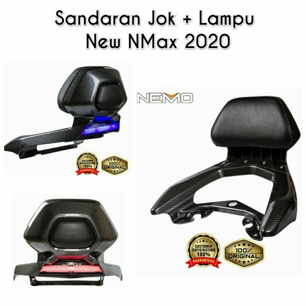 Senderan Jok Nmax Lama LED NEMO Carbon Sandaran Jok Jog Jox Sparepart Yamaha New Nmax Nmax Old Lama