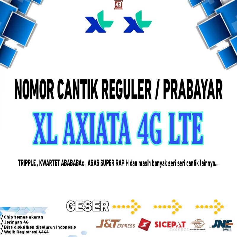 Nomer Cantik Nomor Cantik XL AXIATA REGULER PRABYAR 4G LTE
