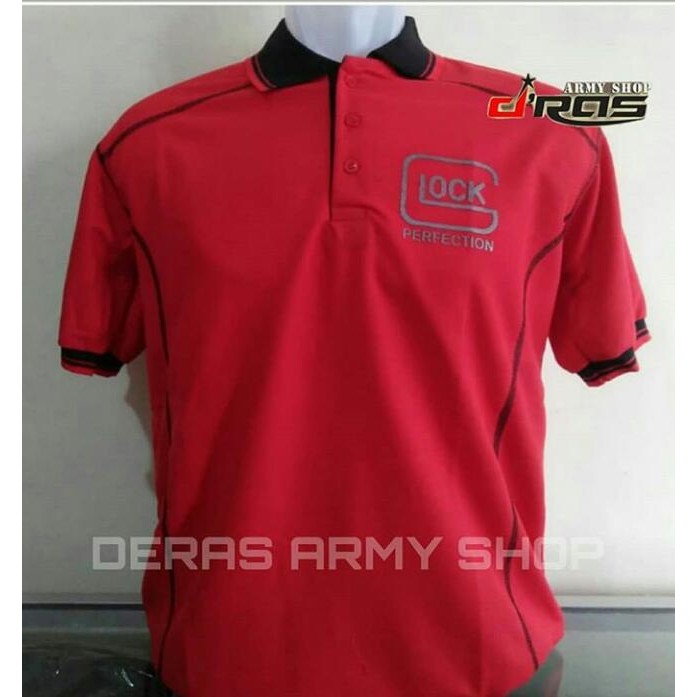 Kaos Polo Glock (Merah)