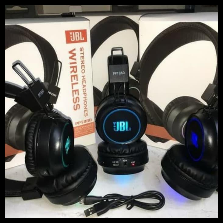 Headset Headphone Bluetooth Ppt860 Led Wireless Headset Gaming Over Ear Harga Murah Shopee Indonesia